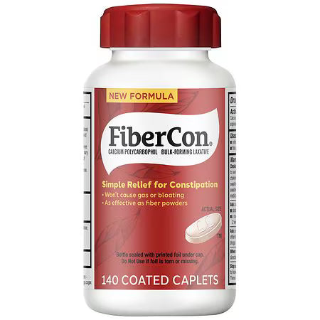 FiberCon Calcium Polycarbophil 140 Caplets